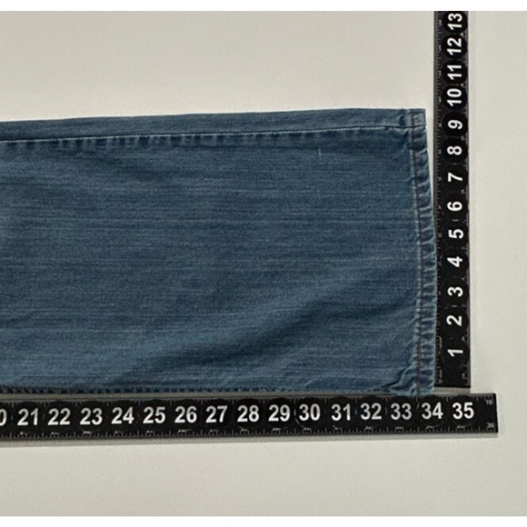 Levis 527 Jeans Mens 36x34 Blue Low Boot Cut Medium Wash Workwear Cowboy Western - Picture 8 of 12